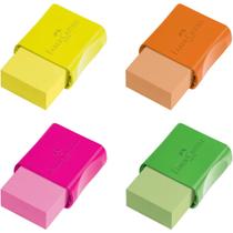 Borracha Faber Castell Cores Neon Kit Com 4 Unidades