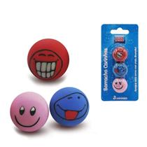 Borracha Fantasia Bola Carinhas - Kit com 3 Unidades Borracha Fantasia Bola Carinhas - Kit com 3 Unidades