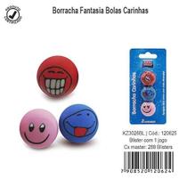 Borracha fantasia bola carinhas kz3026bl