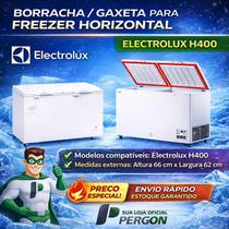 Borracha Freezer Electrolux H400 Original Pergon Kit com 2 Gaxeta Vedação