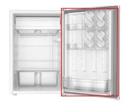 Borracha Frigobar - Midea MRA12 / MRB12 / MRC12 - 81x49cm - Modelo De Encaixe