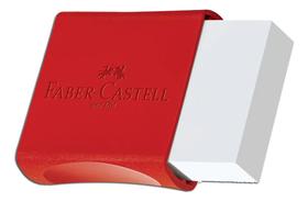 Borracha Larga Grande Plastica Branca Faber Castell Kit 12