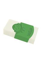 Borracha Leonora Branca Capa Plástica Verde com 2 Unidades Borracha Leonora Branca Capa Plástica Verde com 2 Unidades