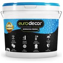 Borracha Líquida Cinza Cromio 4 Kg Eurodecor Alta Resistência, Impermeabilizante e Fácil Aplicação