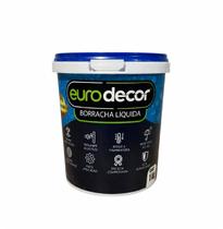 Borracha Líquida Impermeabilizante Eurodecor Premium Flexível Antimofo Alta Durabilidade 1KG Cinza Shark