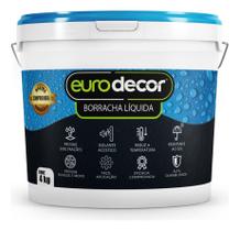Borracha Líquida Impermeabilizante Isolante Alta Duração Eurodecor 4kg Cinza Concha do Mar Borracha Líquida Impermeabilizante Isolante Alta Duração Eurodecor 4kg Cinza Concha do Mar