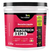 Borracha Líquida Impertech 3 em 1 da marca Hm Rubber 3,6kg Cinza