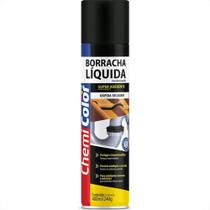 Borracha Liquida Spray Impermeabilizante Chemicolor Preta 400Ml/240G. Borracha Liquida Spray Impermeabilizante Chemicolor Preta 400Ml/240G.