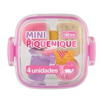 Borracha Mini com 4 Unidades TILIBRA Piquenique