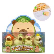 Borracha Mini Escolar 4 Unidades Modelo Capivara Estilosa Kawaii
