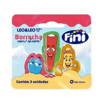 Borracha Mini Fini Com Cheiro Não Tóxico Blister c/ 3 Unidades - Leo&Leo