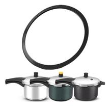 Borracha Panela Pressão Rochedo Turbo 4,5L Com Pique Preta