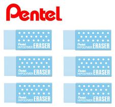 Borracha Pentel Hi-polymer Eraser Azul Kit com 6 unidades
