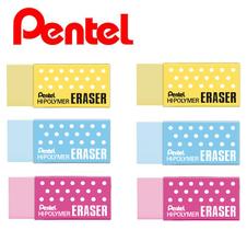 Borracha Pentel Hi-polymer Eraser Colors Kit com 6 unidades