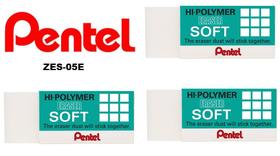 Borracha Pentel Hi-polymer Soft - ZES-05E - Com 3 Unidades Borracha Pentel Hi-polymer Soft - ZES-05E - Com 3 Unidades