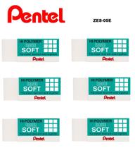 Borracha Pentel Hi-polymer Soft - ZES-05E - Com 6 Unidades