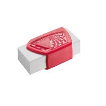 Borracha Plástica Branca com Cinta Colorida Maped Vermelho Borracha Plástica Branca com Cinta Colorida Maped Vermelho