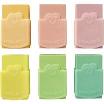 Borracha Plástica Colorida Pastel com Capa Pote com 24 Unidades Borracha Plástica Colorida Pastel com Capa Pote com 24 Unidades