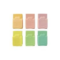 Borracha plastica cores pastel com capa 44x22mm - 72203