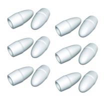 Borracha ponteira branca natural Mercur kit com 12 unidades Borracha ponteira branca natural Mercur kit com 12 unidades