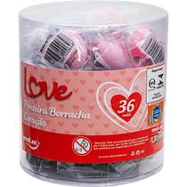 Borracha Ponteira Coração Cores Sortidas Com 36 Unidades Borracha Ponteira Coração Cores Sortidas Com 36 Unidades