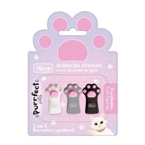 Borracha Ponteira Escolar Purrfect Cats 3 Unidades - Tilibra