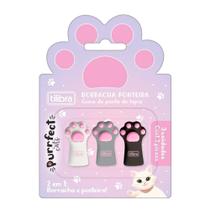 Borracha Ponteira Purrfect Cats 3 Unidades TILIBRA