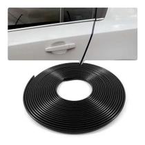 Borracha Protecao Para Porta Couro De Cobra Preto 10 Metros
