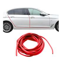 Borracha Proteção Porta Kwid Uno Gol HB20 Onix Argo Vermelho