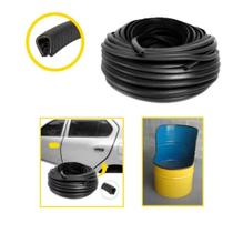 Borracha Protetor Borda Porta Casca De Cobra Mini 10 Mt Preto