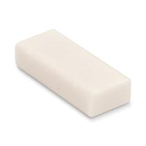 Borracha Retangular em TPR - Branca e Preta - 55 x 22 x 12 mm