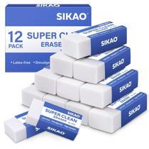 Borracha Sikao Branca Bloco Pacote com 12 Unidades Sem Látex Borracha Sikao Branca Bloco Pacote com 12 Unidades Sem Látex