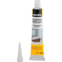 Borracha Silicone Transparente 50G Acético Blister Vonder