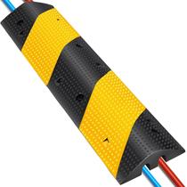 Borracha Speed Bump Happybuy de 3 pés com protetor de cabo de 10.000 kg Borracha Speed Bump Happybuy de 3 pés com protetor de cabo de 10.000 kg