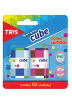 Borracha Tris Cube Com 2 Unidades - Diversas Cores