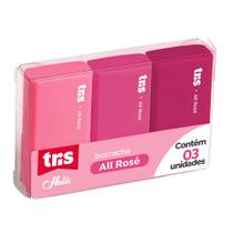 Borracha Tris Holic All Rose - Conjunto com 3 Borracha Tris Holic All Rose - Conjunto com 3