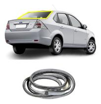 Borracha Vidro Traseiro Vigia Fiesta Sedan 2002 Em Diante