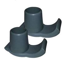 Borracha Walker Ski Glides, cinza tulimada, ajuste universal, 1 par Borracha Walker Ski Glides, cinza tulimada, ajuste universal, 1 par