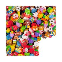 Borrachas De Desenho Animado Fofas Para Crianças, 10-200 Peças, Mini Formatos De Frutas, Animais E