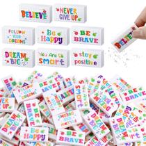 Borrachas de lápis Dunzoom, 100 peças inspiradoras para crianças e escolas