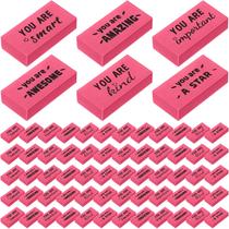 Borrachas de lápis Resurhang, 180 unidades, inspiradoras para crianças, rosa Borrachas de lápis Resurhang, 180 unidades, inspiradoras para crianças, rosa
