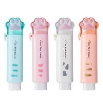 Borrachas retráteis Geluode Cat Paw em forma de pata para crianças, 4 unidades Borrachas retráteis Geluode Cat Paw em forma de pata para crianças, 4 unidades