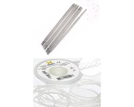 Borrachinha Aparelho Ortodontico 500 Unidades (05 Palitinhos) + 05 Pares Trançadas Transparente