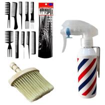 Borrifador 150ml + Kit 10 Pentes + Espanador Cabo De Madeira