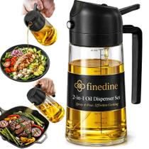 Borrifador de Óleo FineDine 470ml 2 em 1 Névoa e Jato Borrifador de Óleo FineDine 470ml 2 em 1 Névoa e Jato