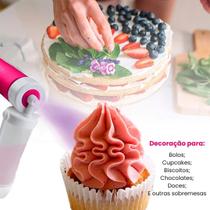 Borrigador Bolo Glitter Pulverizador Confeitaria Culinario Boleira Manual