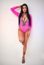 Bory manga longa com ziper