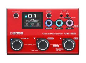 BOSS VE-22 Vocal Performer - Processador Multiefeitos para Voz e Preamp de Microfone Profissional