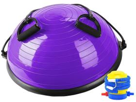 Bosu Com Elásticos Extensores E Bomba De Ar Bravus Sport