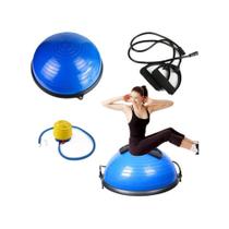 Bosu Meia Bola Suíça P/ Funcional Pilates Yoga Fitness+Alças - MBfit